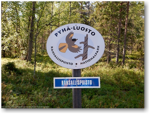schild pyhae-luosto nationalpark bei pyhaetunturi
