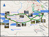 karte der fahrten in pyhaetunturi, karte und hoehenprofil des ausflugs auf den kultakero sowie karte und hoehenprofil der rundwanderung zum noitatunturi im pyhae-luosto nationalpark