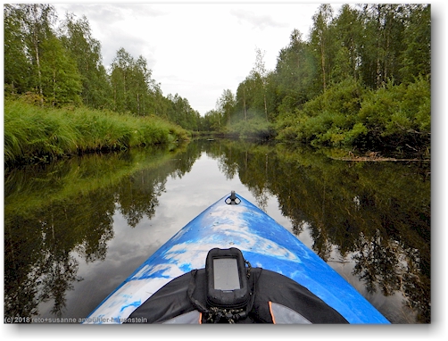 unterwegs im kajak auf dem pyhaejoki