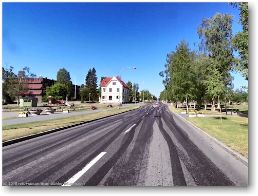 storgatan im zentrum von jokkmokk