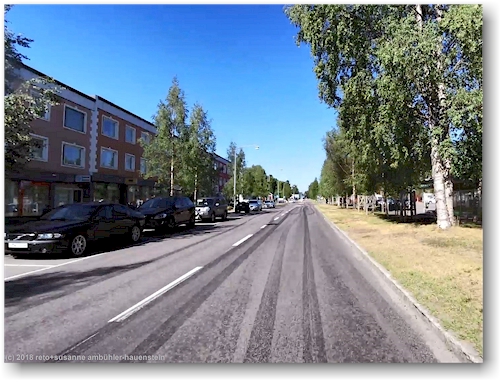 storgatan im zentrum von jokkmokk