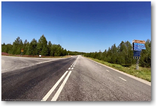 abzweiger von der strasse E45 in die strasse 805