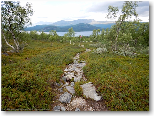 wanderweg bei saltoluokta