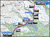karte der fahrt von arrenjarka nach kvikkjokk, karte und hoehenprofil des helikopterfluges von kvikkjokk zur saltuluokta fjaellstation, sowie karte und hoehenprofile der kurzwanderung bei saltoluokta