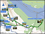 karte und hoehenprofil der wanderung von der saltoluokta fjaellstation auf den lulep kierkau und via petsjaure zurueck zur fjaellstation