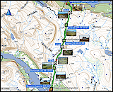 karte und hoehenprofil der wanderung von der saltoluokta fjaellstation zu den sitojaurestugorna