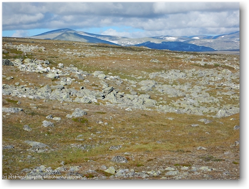 fjaell-landschaft entlang des kungsleden bei martevaratj