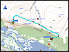 geplante route aktsestuga - skierfe - aktsestuga