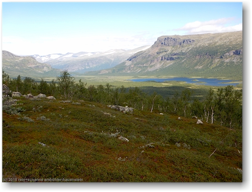 blick vom kungsleden bei partekietje auf den lulep suobbatjaure