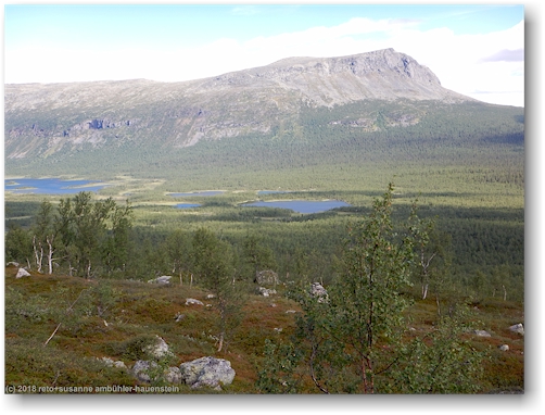 blick vom kungsleden bei partekietje auf den tjakkeli