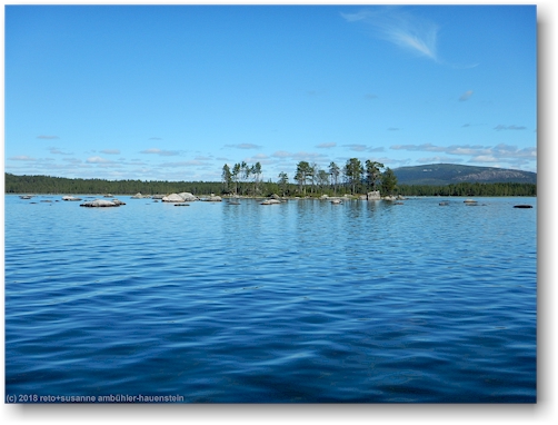 inselchen im naujaure bei arjeplog