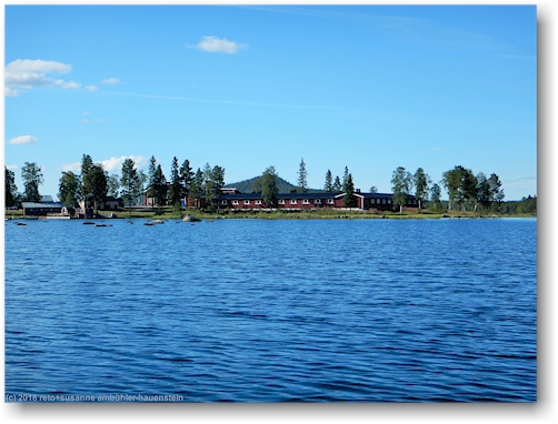 blick vom naujaure auf den kraja camping arjeplog