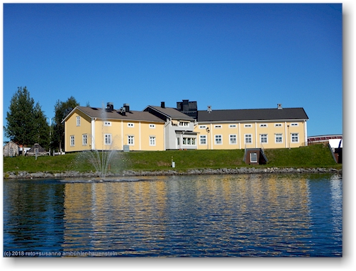 blick vom naujaure auf das silvermuseet von arjeplog