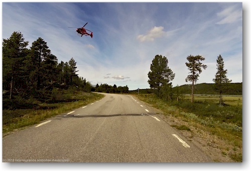 helikopter ueber der strasse 625 eingangs adolfsstroem