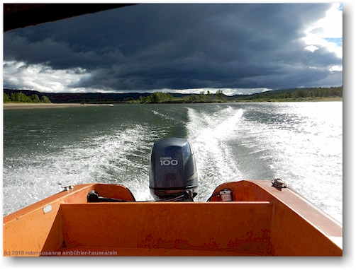 ueberfahrt mit dem wassertaxi von adolfstroem nach baeverholmen - blick zurueck