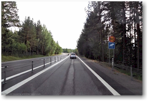 geschwindigkeitslimite und radarwarnung im verlauf der E14