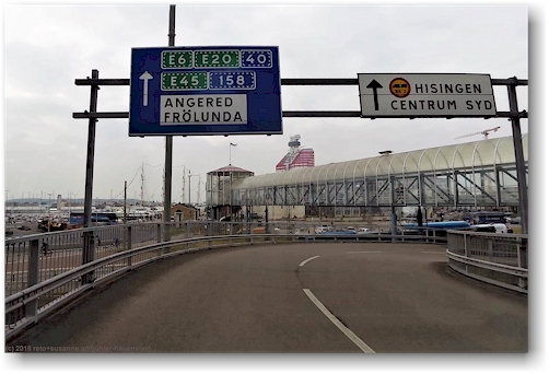 ausfahrt aus dem nordstan in goeteborg