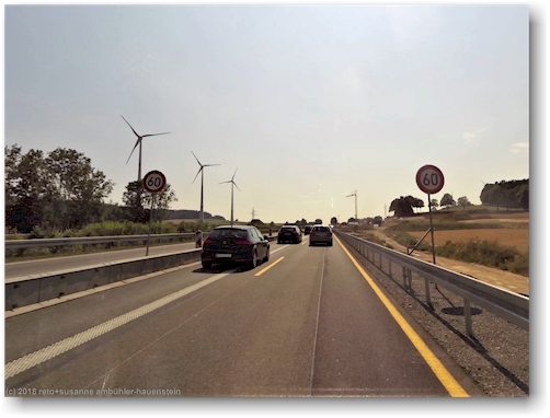 baustelle im verlauf der autobahn A7