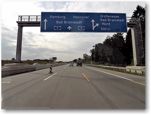 spurreduktion auf der autobahn A7