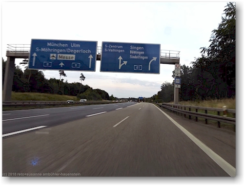verzweigung der autobahnen A8 und A81