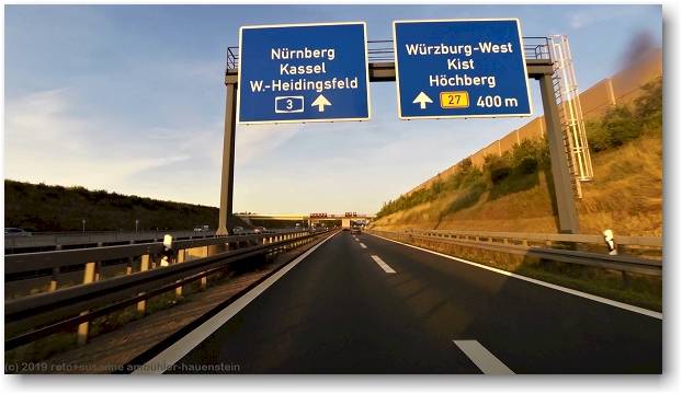 einfahrt auf die A3 bei wuerzburg