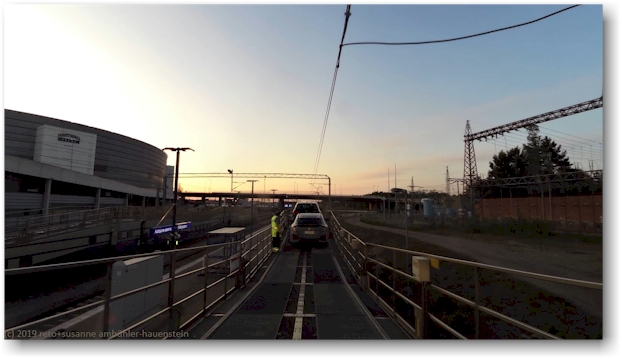 verlad auf den autozug in pasila