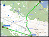 geplante route jaekkvik - pieljekaise - pieljekaisestugan