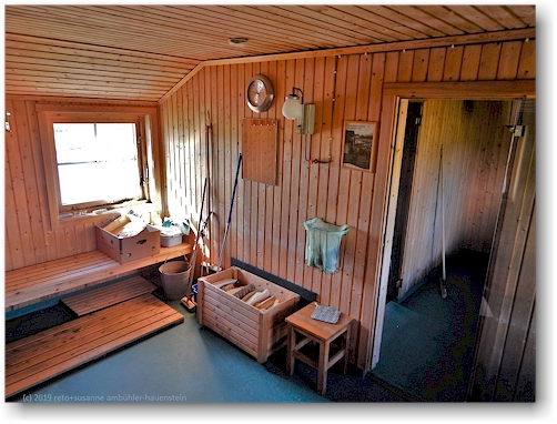 aigertstugan - vorraum in der sauna