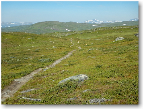 kungsleden auf der hochebene in der naehe des servejaure