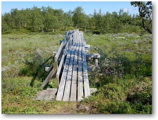 siebte bruecke im verlauf des kungsleden ueber den vottakken