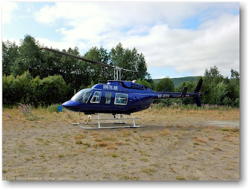 helikopter der arctic air in ammarnaes