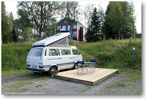 unser jogi auf dem campingplatz bei der marsfjaell mountain lodge