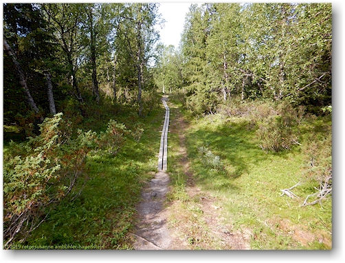 steg im verlauf des wanderweges zwischen fatmomakke und dem marsfjaell
