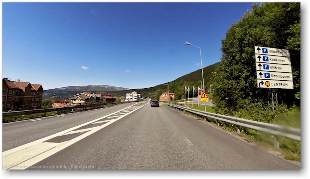 E14 beim ortseingang von are