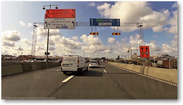 baustelle im verlauf der autobahn E45 in goeteborg