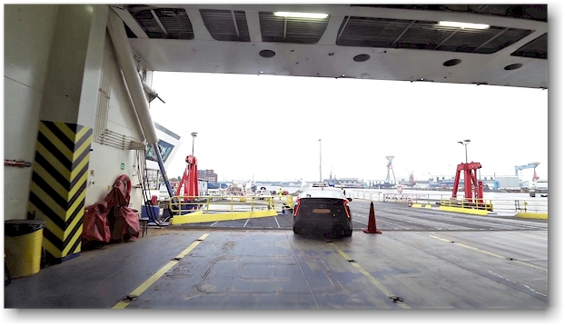 wir verlassen die stena germanica im ueberseehafen kiel