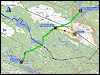 geplante route jaekkvik - pieljekaisestugan - adolfsstroem - jaekkvik