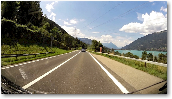 unterwegs auf der A8 entlang des brienzersee