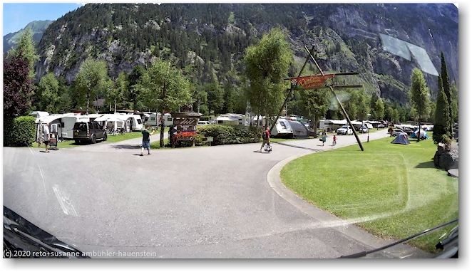 zufahrt zum camping jungfrau in lauterbrunnen