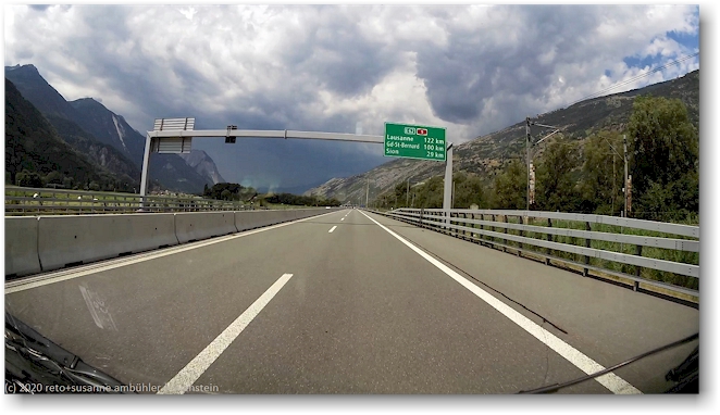 unterwegs auf der A9 im rhonetal