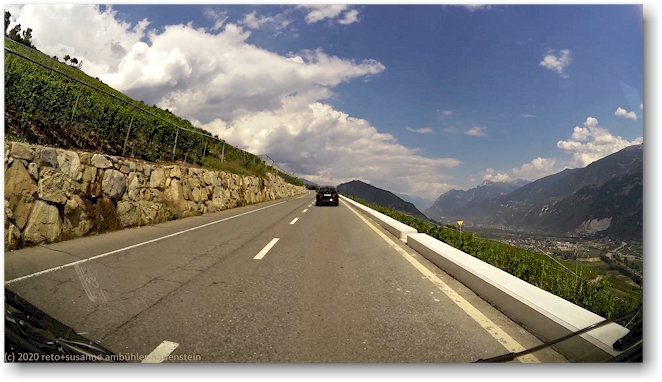 route d'anzere zwischen sion und arbaz