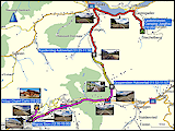 karte und hoehenprofil der fahrt von lauterbrunnen nach arbaz