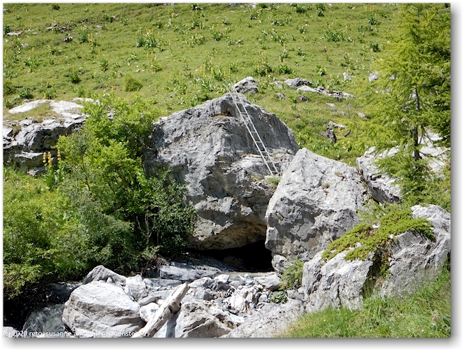 leiter im verlauf des wanderweges bei l'ertentse