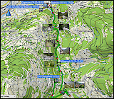 karten und hoehenprofile der fahrt von arbaz nach bramois und zurueck, der wanderung entlang der borgne und der fahrt von arbaz nach sion und zurueck