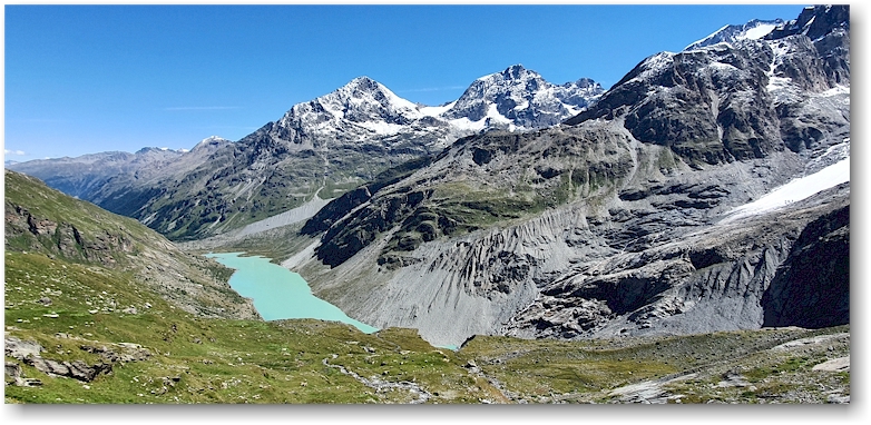 lej da vadret mit piz tschierva und piz morteratsch