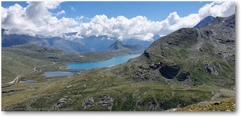 ospizio bernina mit lej pitschen, lej nair und lago bianco