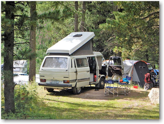 unser jogi auf dem campingplatz plauns morteratsch