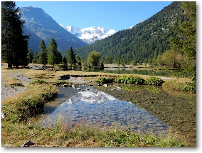 tuempel neben dem badesee beim camping morteratsch