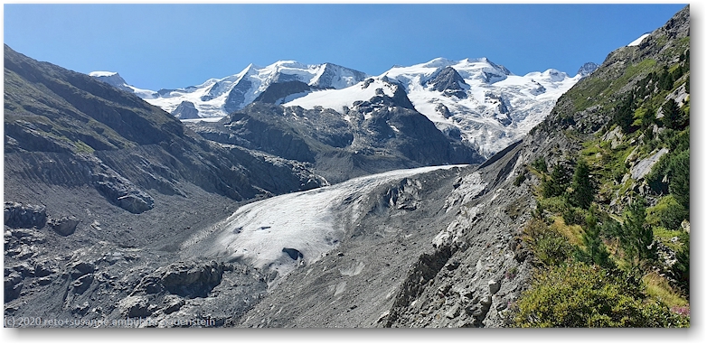 blick vom sur semda boval auf den piz bernina