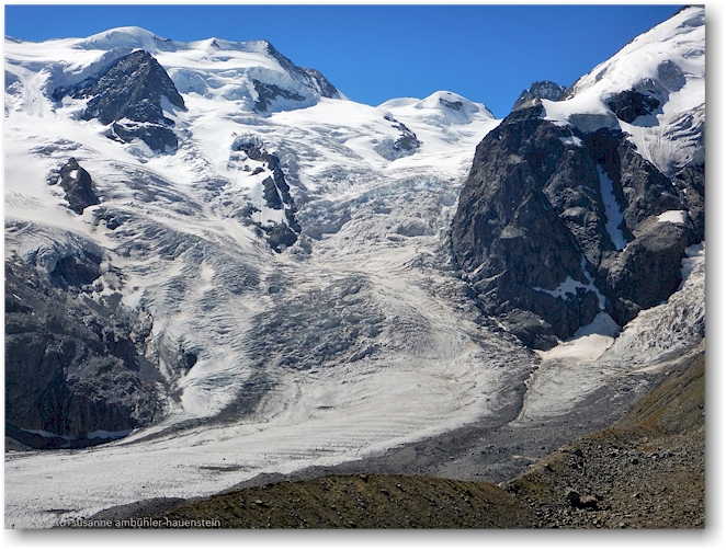 blick von der chamanna da boval auf den vadret da morteratsch